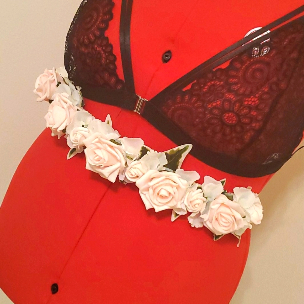 Ribbon flowers belt